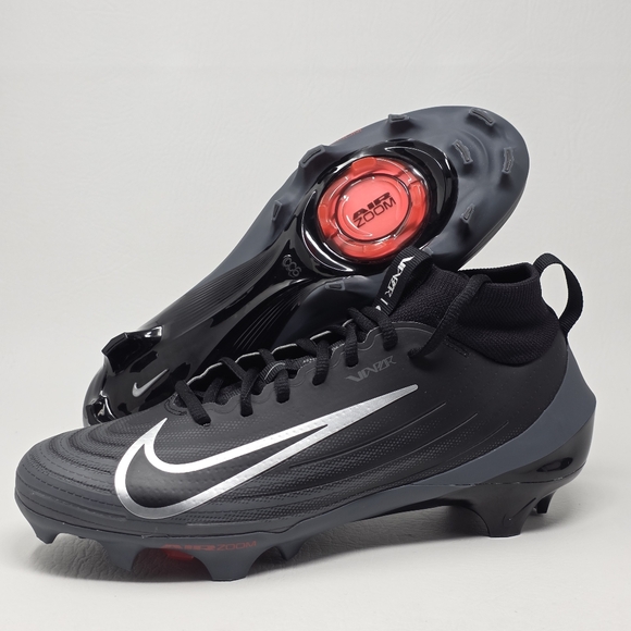 NIKE Vapor Pro 1 Football Cleats Mens Size 8 Black Dark Grey Red FB3298-002 New - Picture 1 of 10